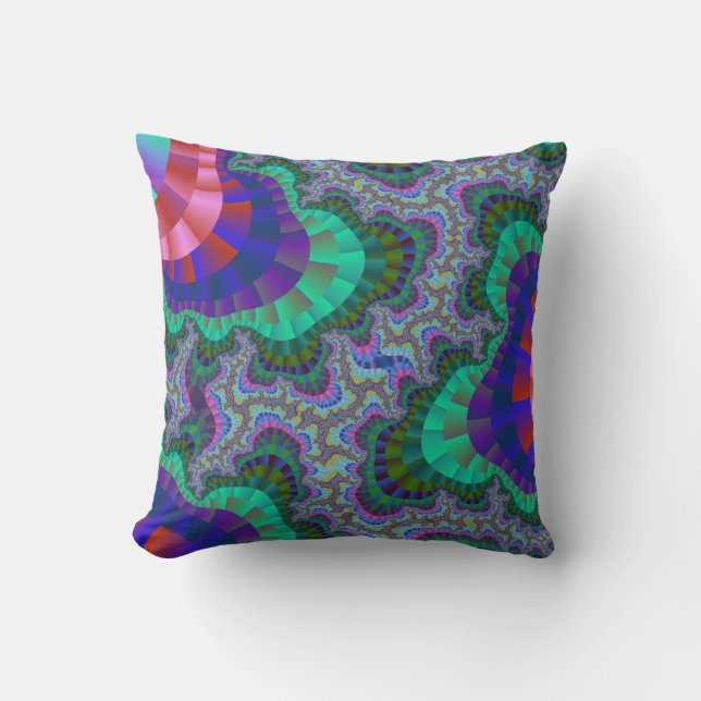 Green and Blue Gear Cushion (Front)