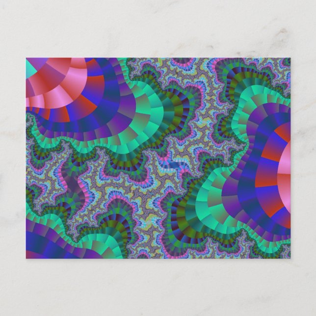 Green and Blue Gear Postcard (Front)