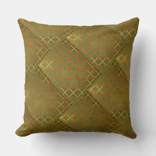 Green And Blue Geometrical Abstract Cushion
