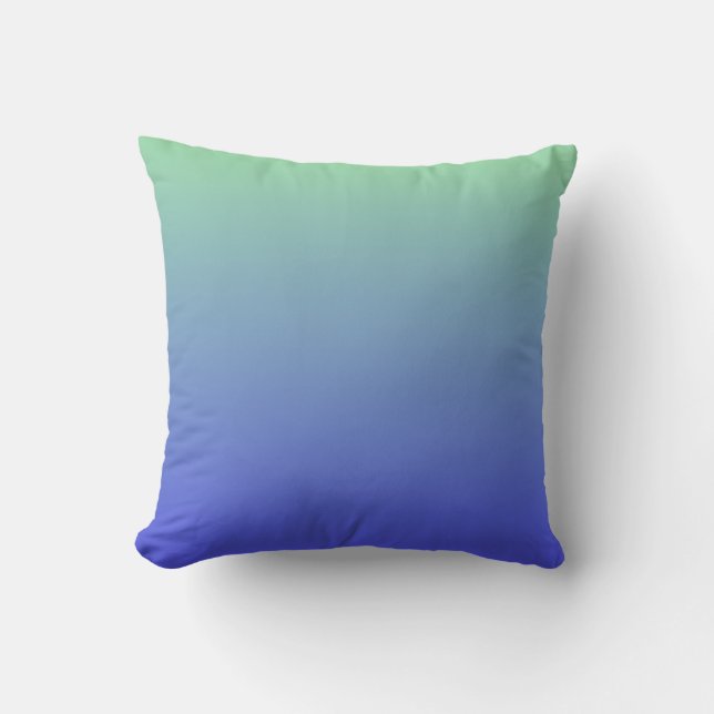 Green and Blue Gradient Colours Cushion (Front)
