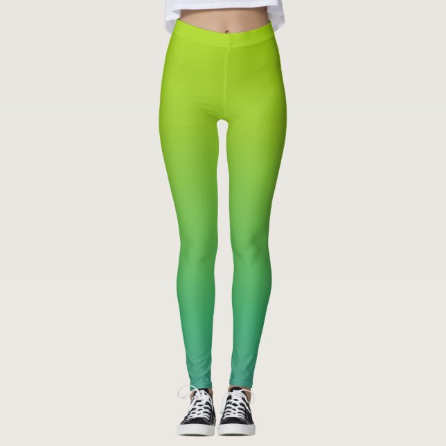 Green and blue gradient leggings (Front)