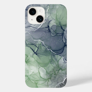 Green and blue ink Case-Mate iPhone 14 case