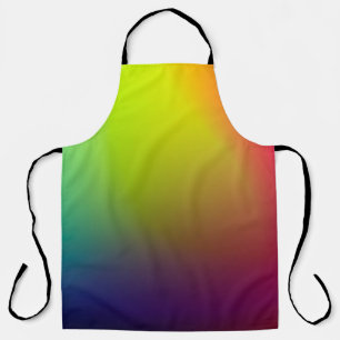 GREEN AND BLUE LIGHT ILLUSTRATION APRON
