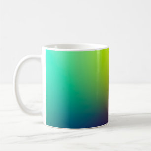 GREEN AND BLUE LIGHT ILLUSTRATION COFFEE MUG