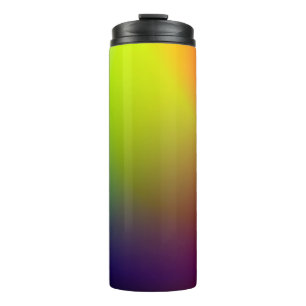 GREEN AND BLUE LIGHT ILLUSTRATION THERMAL TUMBLER