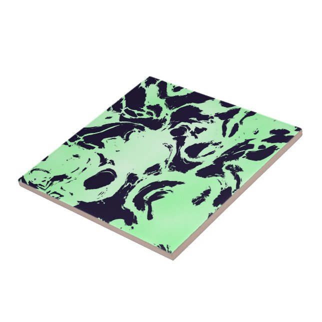 Green and blue Marble Ceramic Tile (Side)