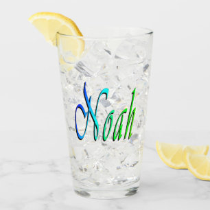 Green And Blue Noah Name,  Glass