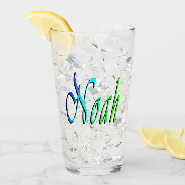 Green And Blue Noah Name,  Glass (Front Ice)