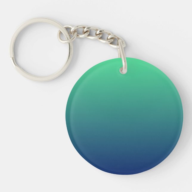 Green and blue ombre key ring (Front)