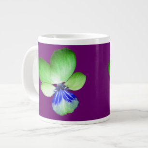 Green and Blue Pansy Mug