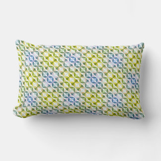 Green and Blue Pattern Modern Lumbar Cushion