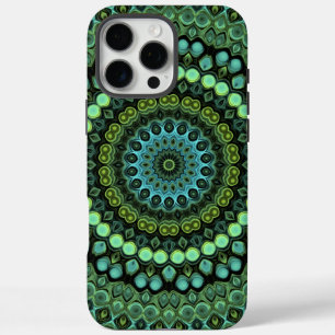 Green and Blue Peacock Mandala Design iPhone 16 Pro Max Case