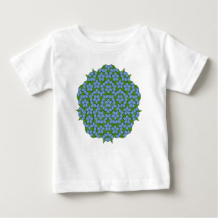 Green and Blue Penrose Rhombus Pattern Baby T-Shirt