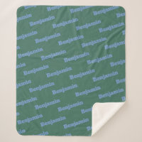 Green and Blue Personalised Modern Name Pattern