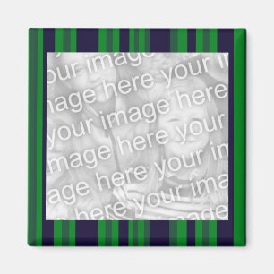 Green and blue photo frame magnet