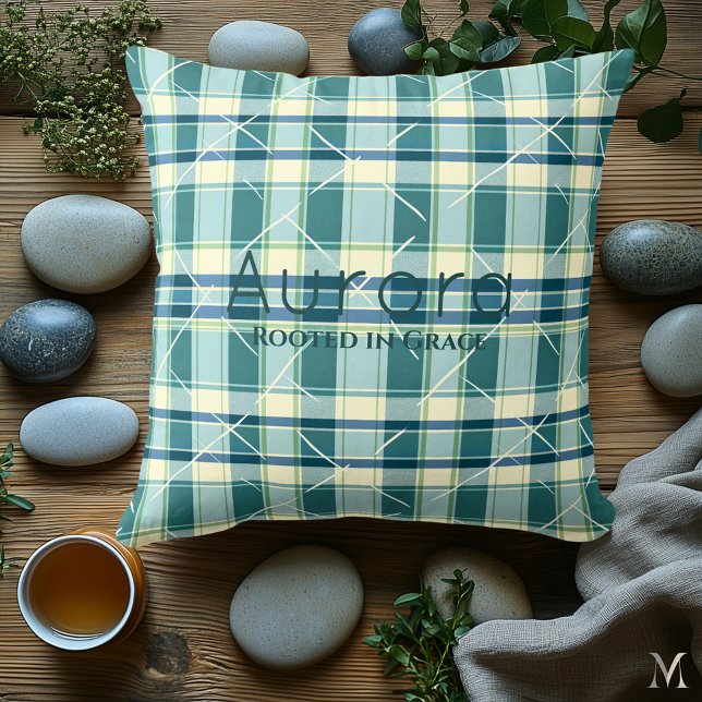 Green and Blue Plaid | Custom Rustic Home Decor Cushion (Creator Uploaded)