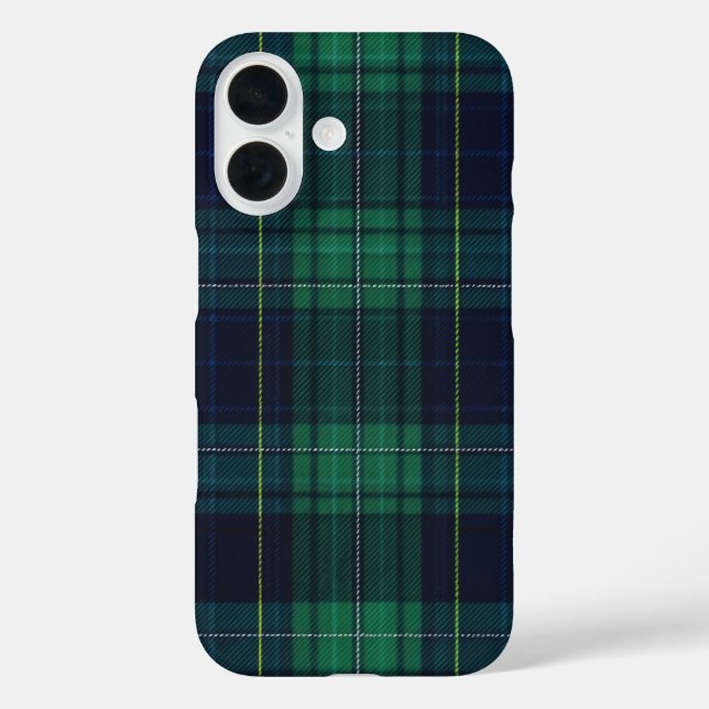 Green and Blue Tartan Plaid Case-Mate iPhone Case (Back)