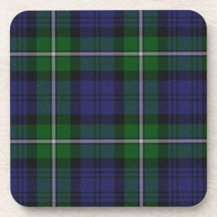 Green and Blue Tartan Plaid Coaster