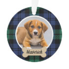 Green and Blue Tartan Plaid Custom Dog Photo