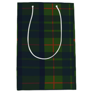 Green and Blue Tartan Plaid Medium Gift Bag