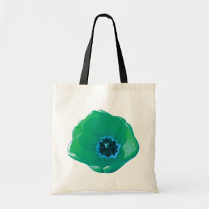 Green and Blue Tulip Budget Tote Bag