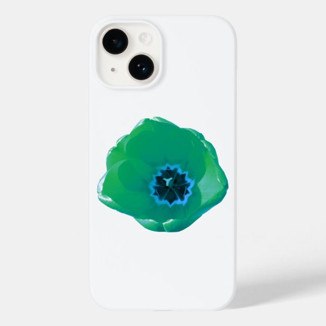Green and Blue Tulip Case-Mate iPhone Case (Back)