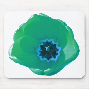 Green and Blue Tulip Mousepad