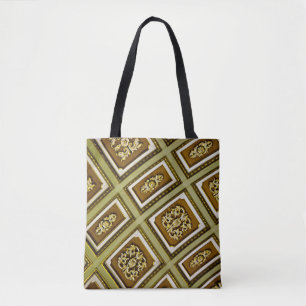 Green and Brown Architecture Tote Bag