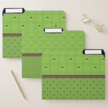 Green and Brown Half Circle Plaid Pattern