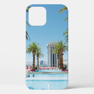 Green and brown palm trees iPhone 12 case