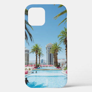 Green and brown palm trees iPhone 12 case