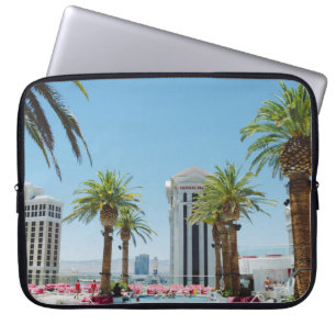 Green and brown palm trees laptop sleeve