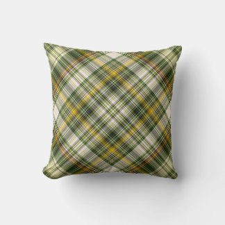 Green and Brown Plaid (angled/mc) Cushion