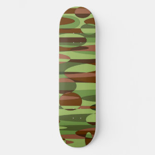 Green and Brown Spheres Skateboard Deck