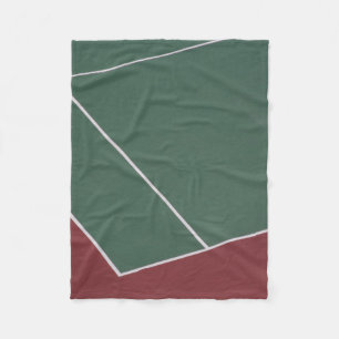 Green and brown sports field illustration fleece blanket