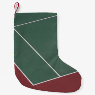 Green and brown sports field illustration small christmas stocking