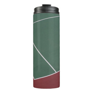 Green and brown sports field illustration thermal tumbler
