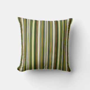 Green and Brown Stripes Cushion