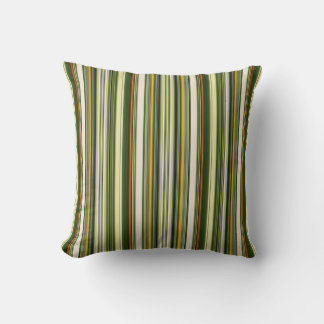 Green and Brown Stripes Cushion
