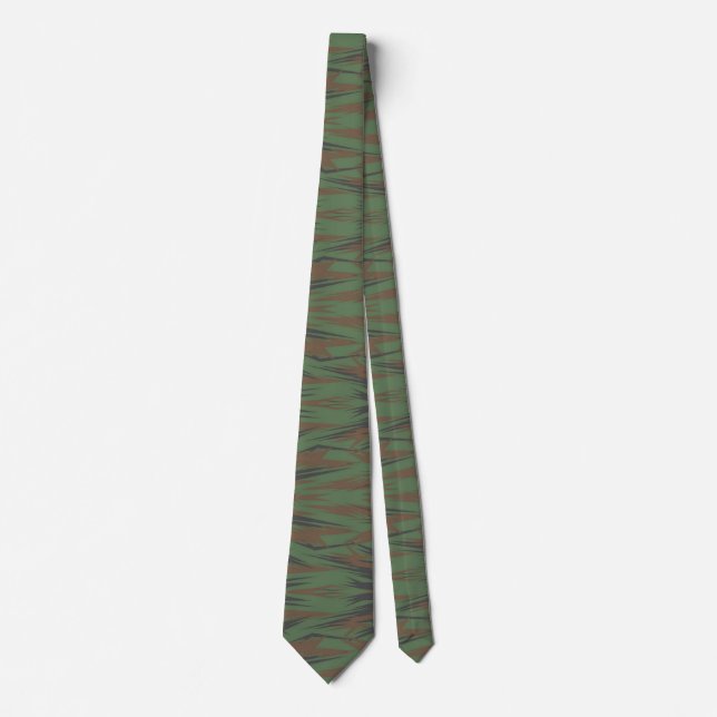 Green and Brown Tiger Camo Tie (Front)