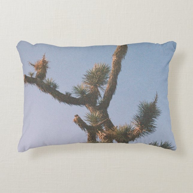 GREEN AND BROWN TREE UNDER BLUE SKY DECORATIVE CUSHION (Front)