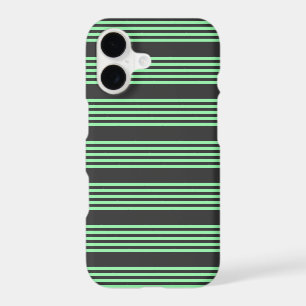 Green and charcoal five stripes pattern