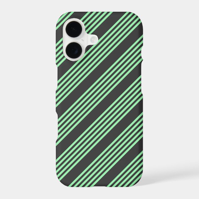 Green and charcoal five stripes pattern (Back)