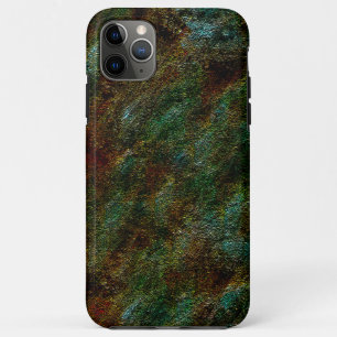 Green and coral speckled wall style iPhone 11 pro max case