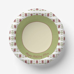 Green And Cream Paper Plate
