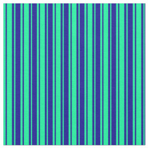 Green and Dark Blue Striped/Lined Pattern Fabric