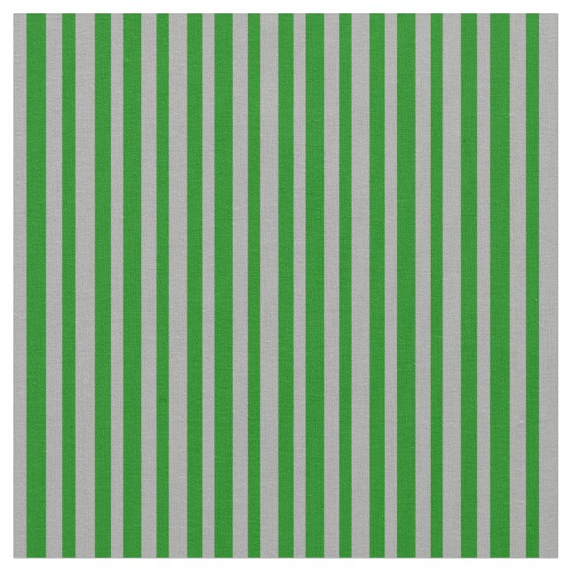 Green and Dark Grey Coloured Striped/Lined Pattern Fabric (Close Up)