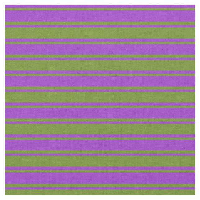 Green and Dark Orchid Coloured Lines Fabric (Close Up)