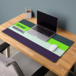 Green and Deep Plum Stripes Pattern  Desk Mat<br><div class="desc">Add a bold and stylish touch to your workspace with the Green and Deep Plum Stripes Pattern Desk Mat. Featuring a striking striped design in vibrant green and rich deep plum, this desk mat provides a smooth surface for your keyboard and mouse while enhancing your desk with a modern and...</div>
