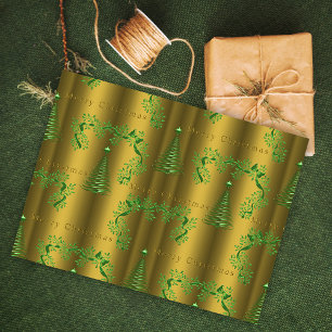 Green and Gold Christmas Magic Tissue Paper
